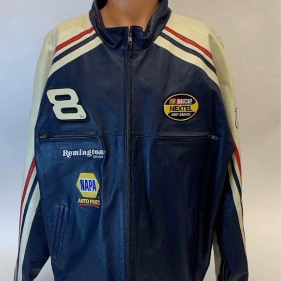 Vtg Dale Earnhardt Jr Wilsons Leather Jacket XL Large Chase Budweiser NASCAR - Picture 7 of 7